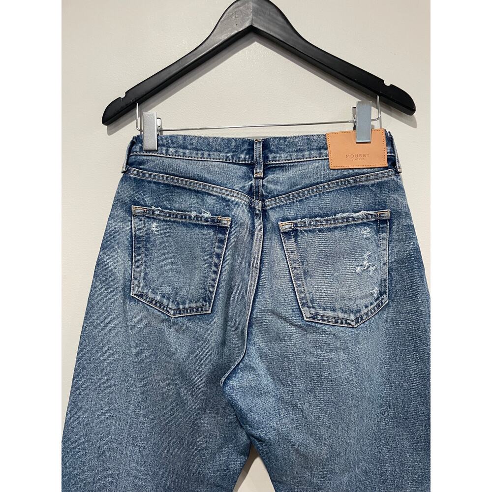 Moussy Vintage Samuel High Waisted Denim Straight Jeans Blue Women's Size 29 - Picture 6 of 7